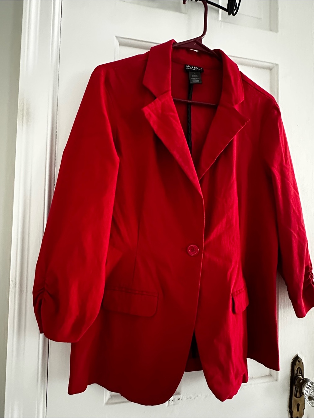 Soho Crimson Single-Button Tailored Blazer - Picture 5 of 8